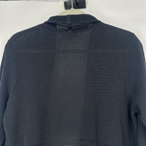 Habitat Open Front Cardigan Black Long Line Lightweight Long Sleeve Size M - Picture 7 of 10